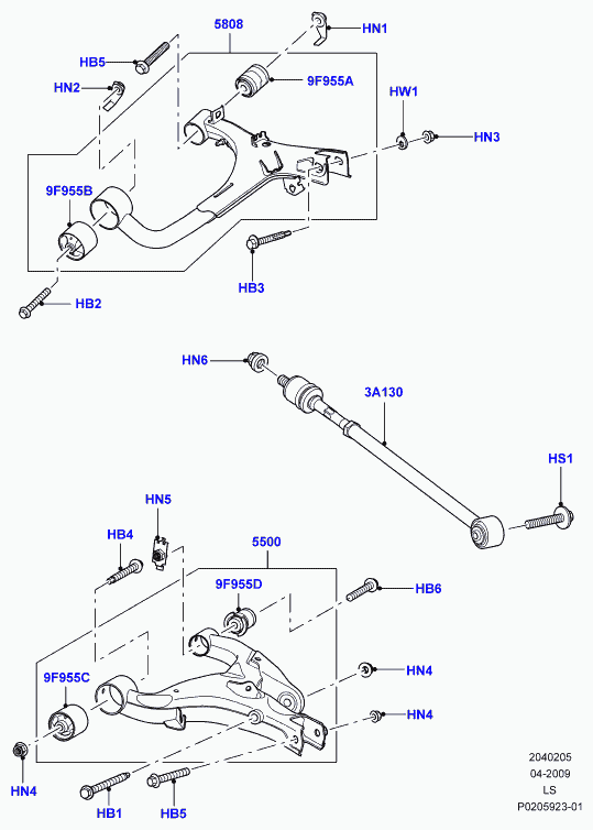 Rover RGX500111 - Bush, Lower Arm, Rear Bush www.molydon.hr