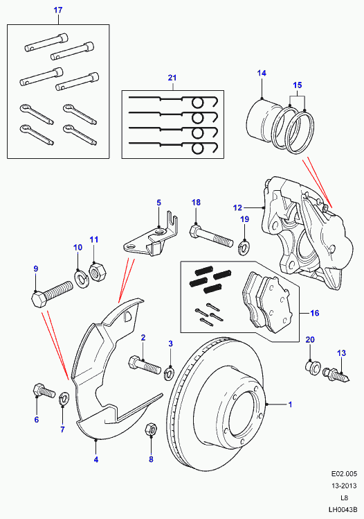 Rover SFP 0002 60 - Komplet Pločica, disk-kočnica www.molydon.hr