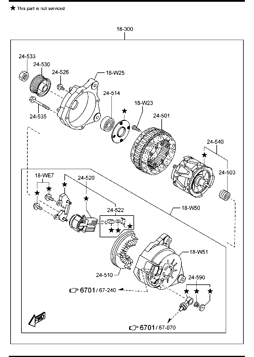 MAZDA P53N-18-300B - Alternator www.molydon.hr