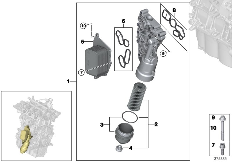 BMW 11428585235 - Uljni hladnjak, ulje za motor www.molydon.hr