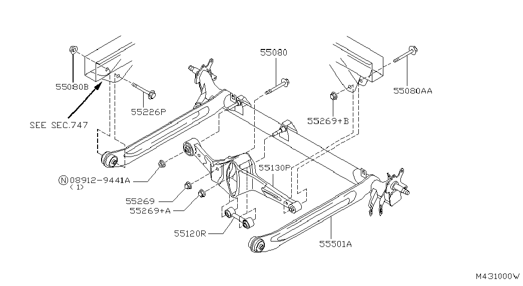 NISSAN 55120-BU000 - Šipka/spona, stabilizator www.molydon.hr