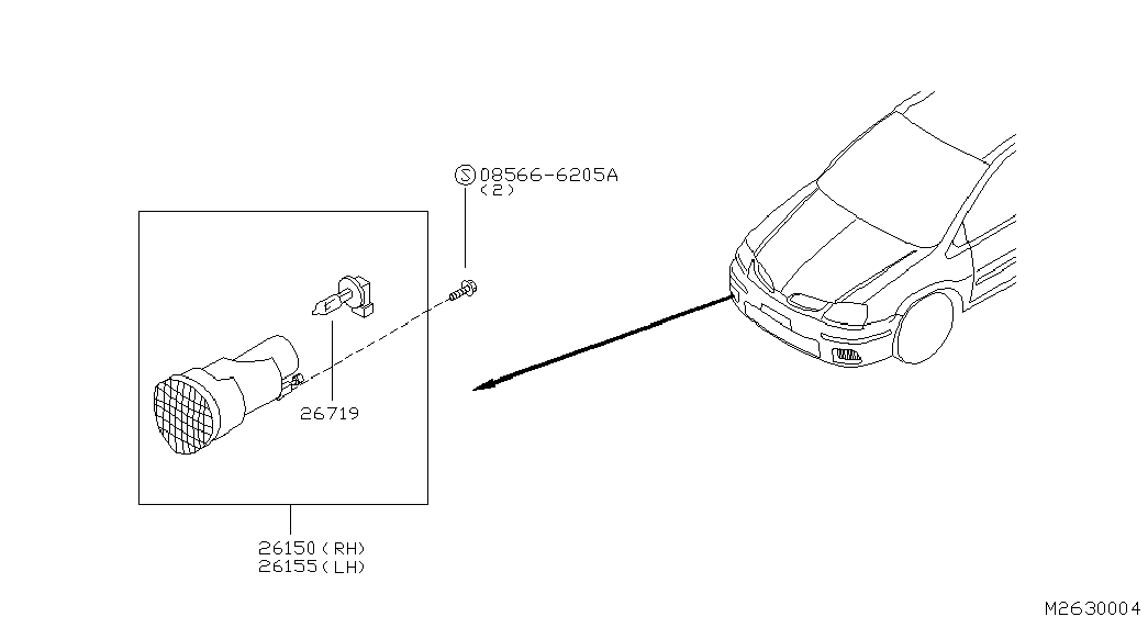 NISSAN 26294-7F000 - BULB-FOG LAMP www.molydon.hr