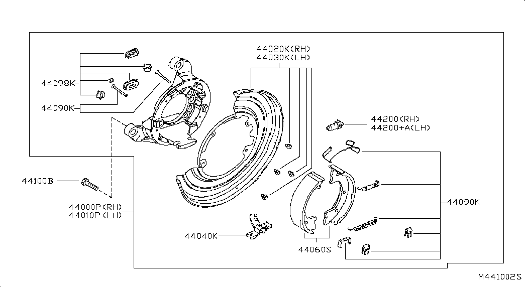 IRAN KHODRO (IKCO) D4060-MB40C - Komplet kočionih obloga, rucna kočnica www.molydon.hr