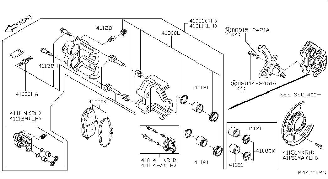 NISSAN 44127-9C126 - Set za popravak, kočione čeljusti www.molydon.hr