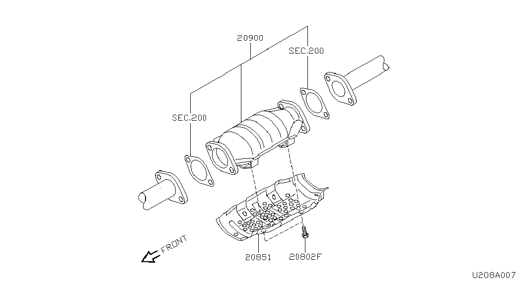 NISSAN B0800-99B05 - Katalizator www.molydon.hr