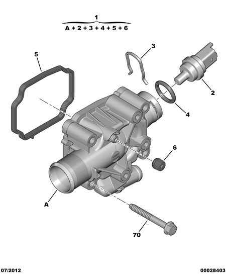 PEUGEOT 1338 F4 - Termostat, rashladna tekućinu www.molydon.hr