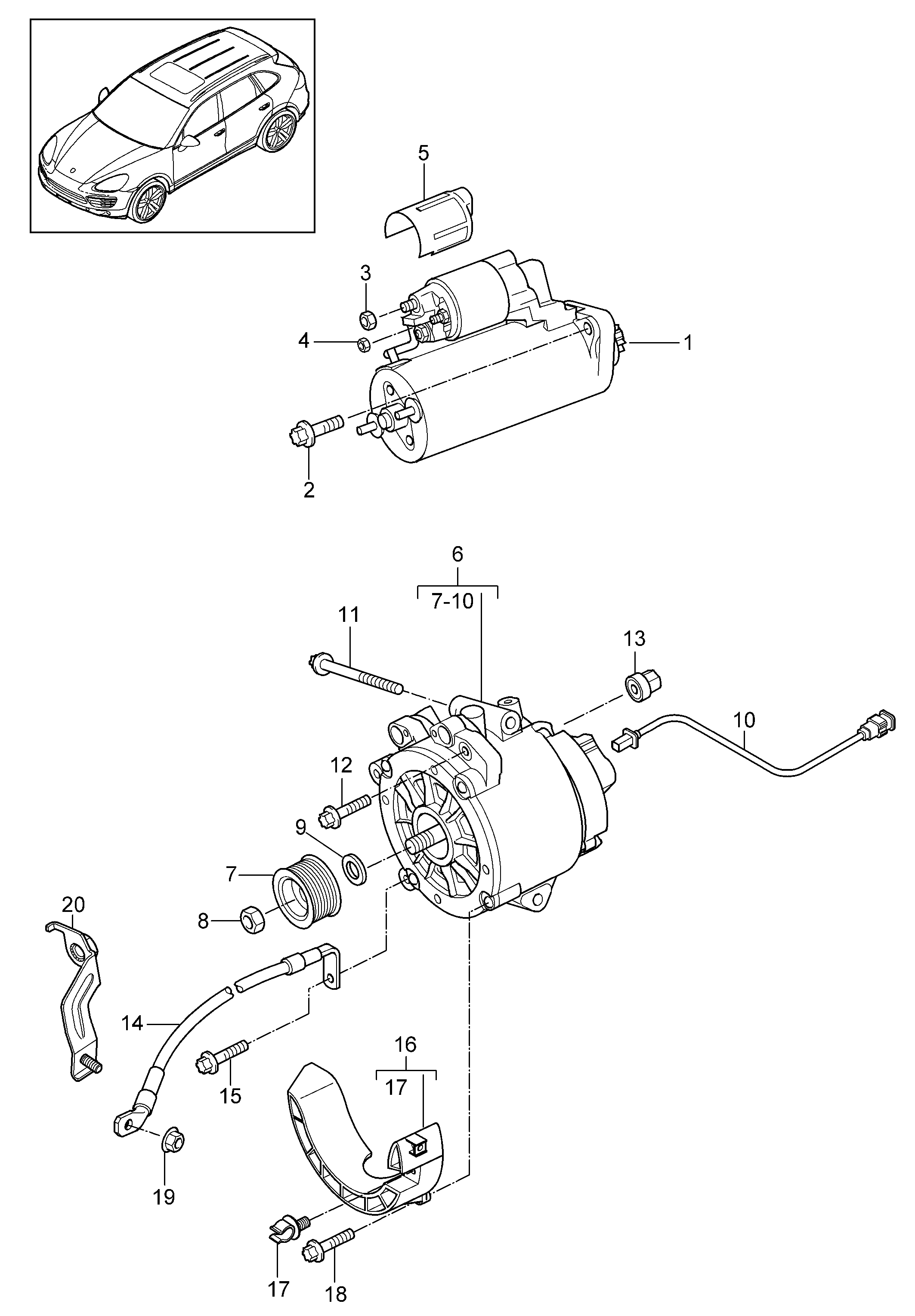 Porsche 955 604 108 00 - Starter www.molydon.hr