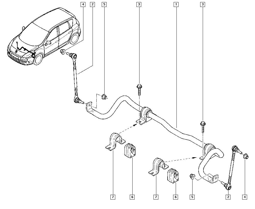 RENAULT 546110015R - Stabilizator, trap www.molydon.hr