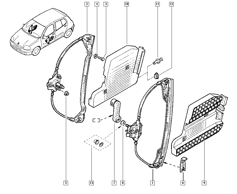 RENAULT 7700842239 - Škare | podizač prozorskog stakla www.molydon.hr