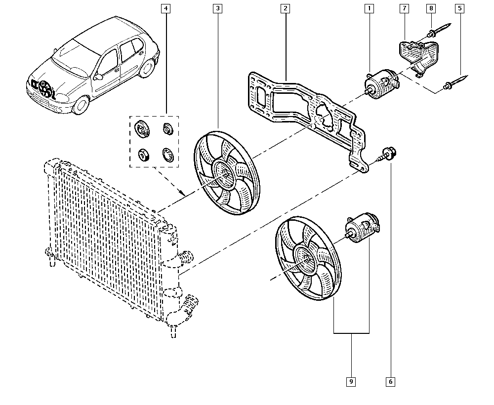 RENAULT 7701048243 - Ventilator, hladjenje motora www.molydon.hr