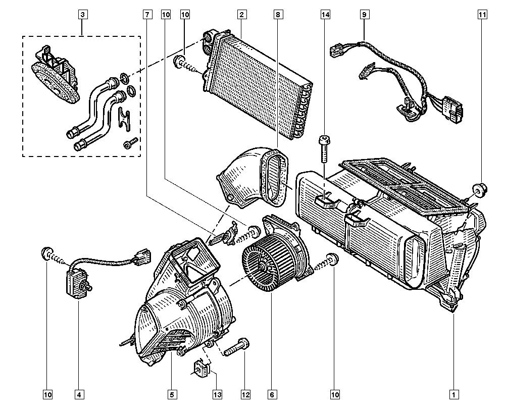 Opel 7701044126 - Elektromotor, ventilator kabine/unutrasnjeg prostora www.molydon.hr