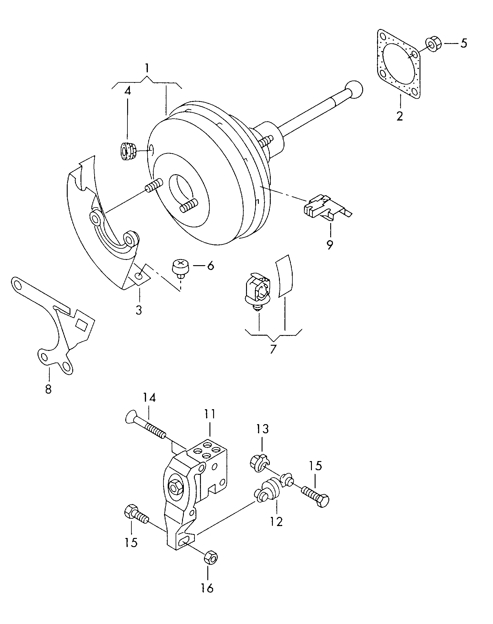 Skoda 1K1 614 106 N - Pojačivač sile kočenja www.molydon.hr