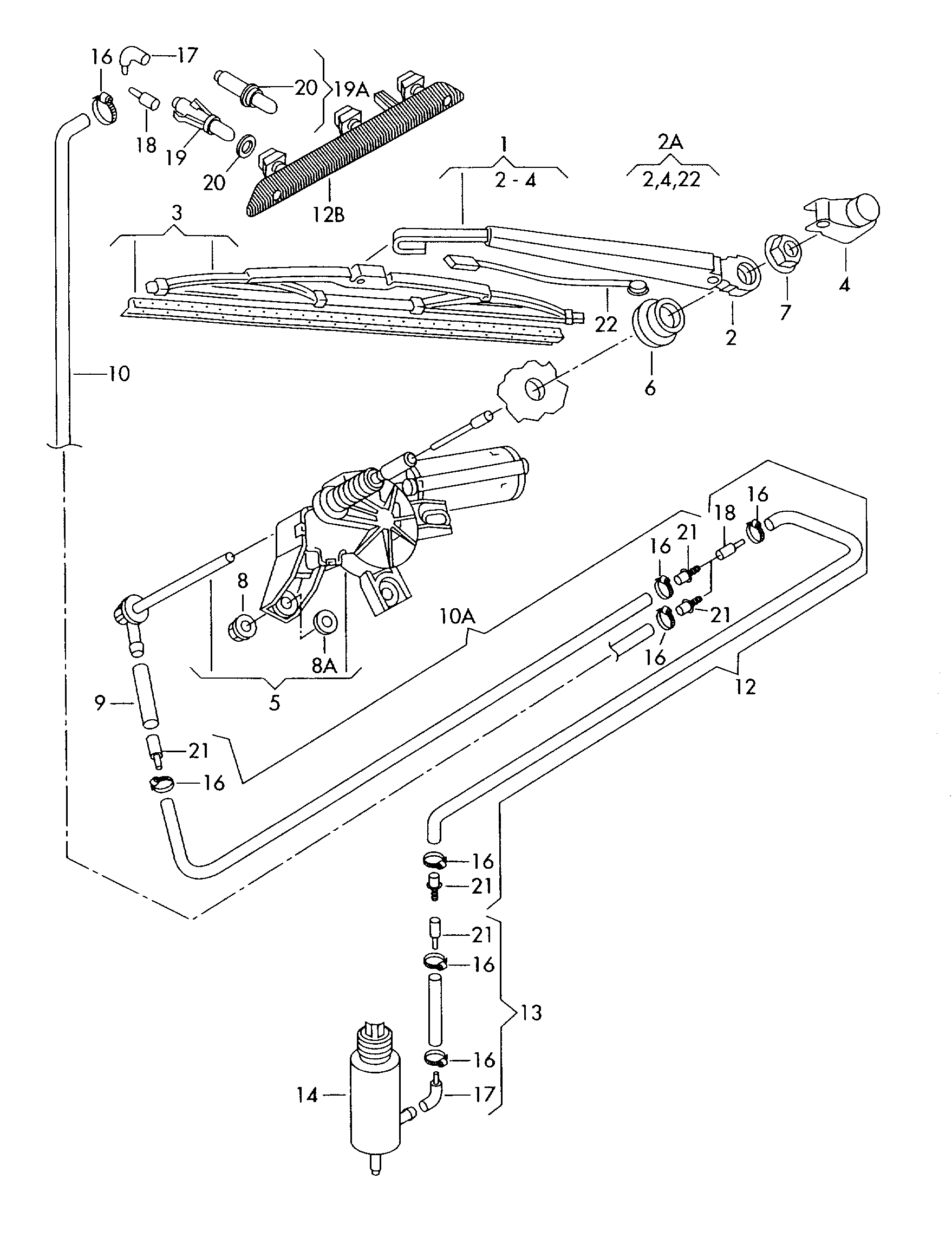 VAG 7M3 955 435 - Držač metlice brisača, pranje vjetrobrana www.molydon.hr