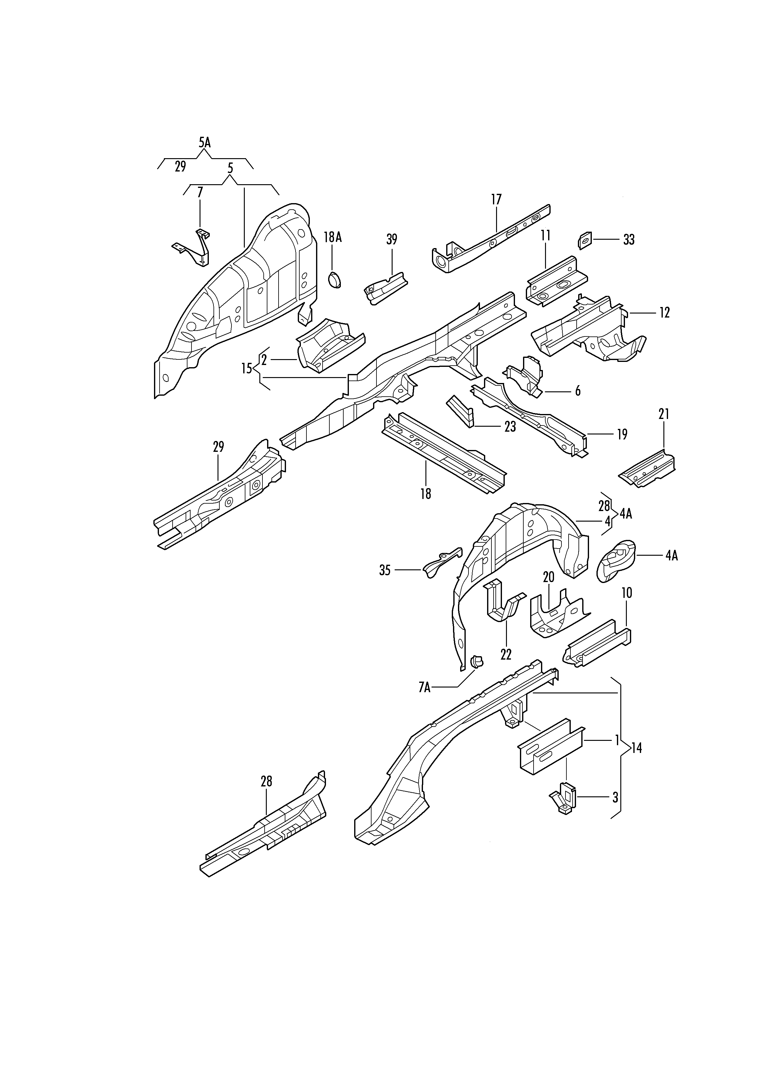 VW 811807577C - Komplet kopci za fiksiranje, karoserija www.molydon.hr