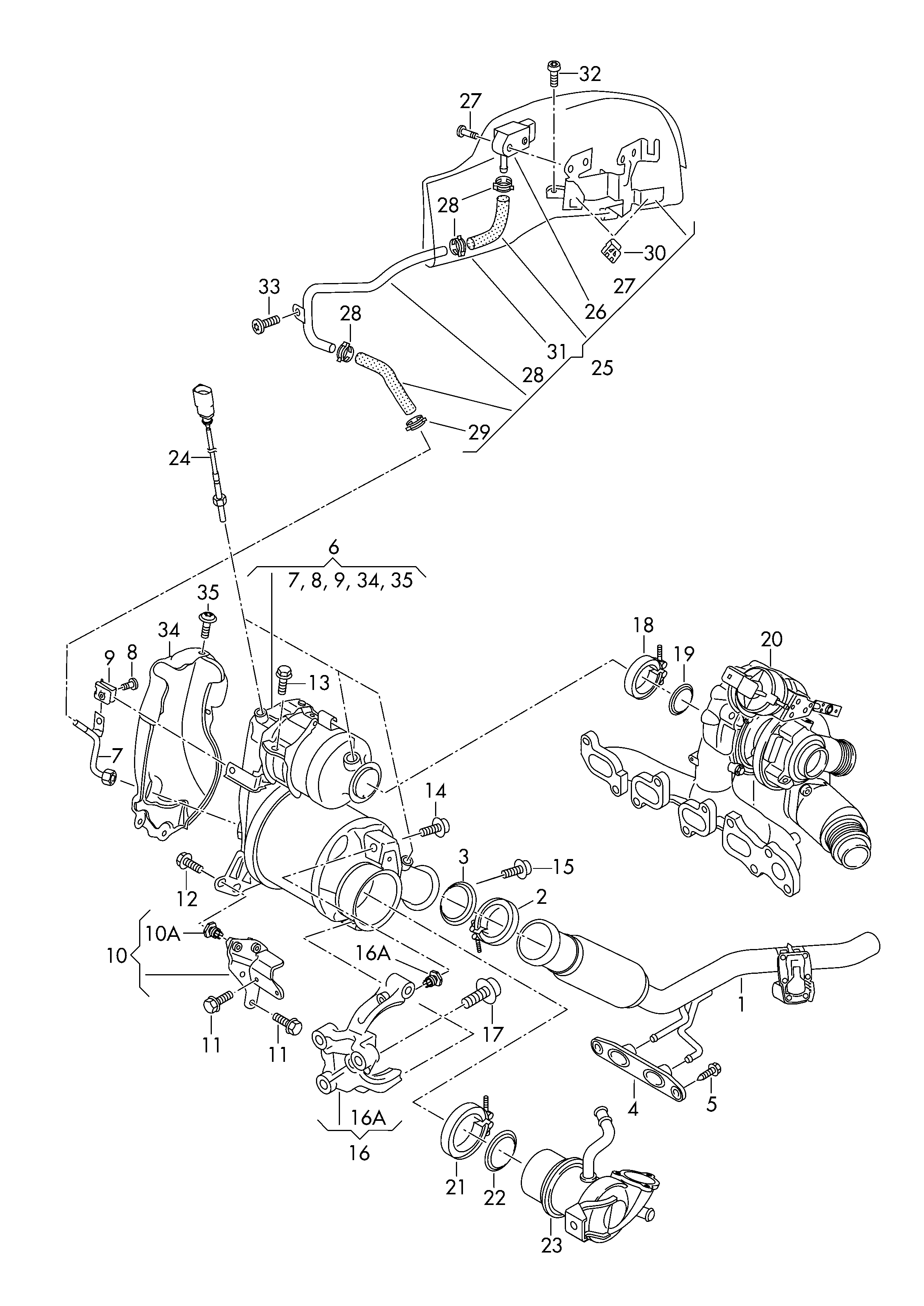 VAG 5Q0253692 - Set za popravak, Ispušna cijev www.molydon.hr