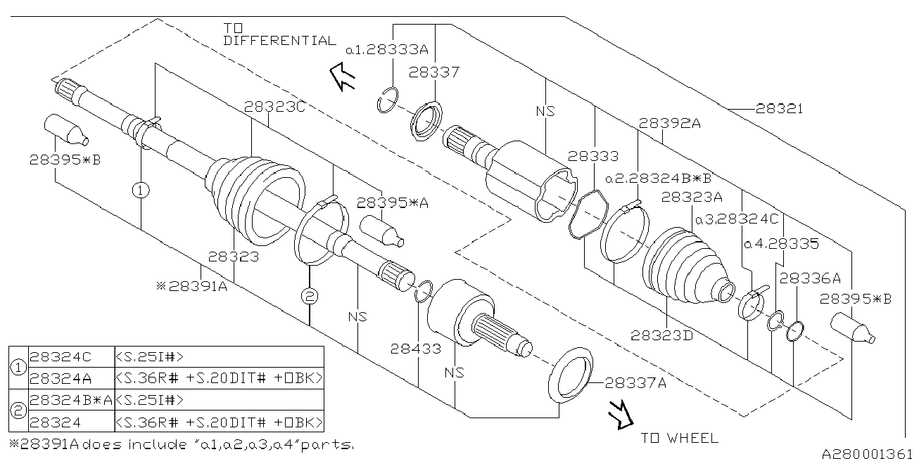 Subaru 28391AL010 - Manžeta, Pogonska osovina www.molydon.hr