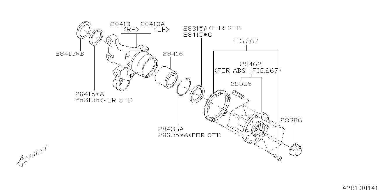 Subaru 28016-FC001 - Komplet Ležaja kotača www.molydon.hr