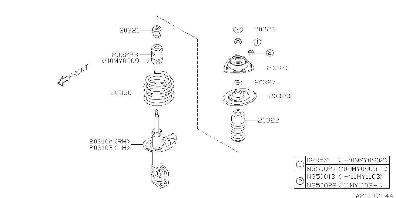 Subaru 20321-AA201 - Komplet za zaštitu od prasine, amortizer www.molydon.hr