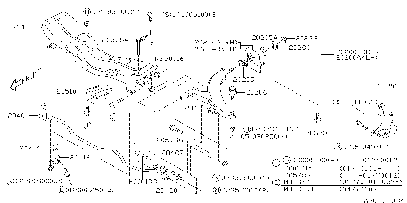 Mitsubishi 20420AA004 - Šipka/spona, stabilizator www.molydon.hr