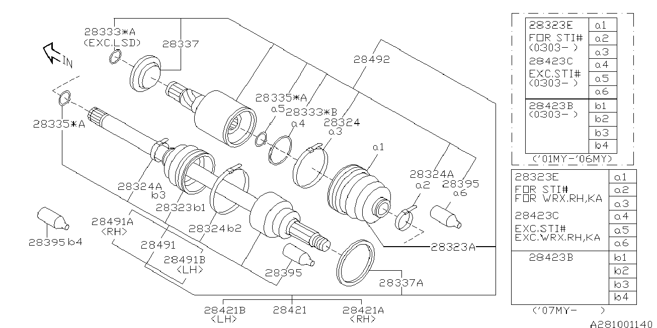 Subaru 28492-FE020 - Zglob, Pogonska osovina www.molydon.hr