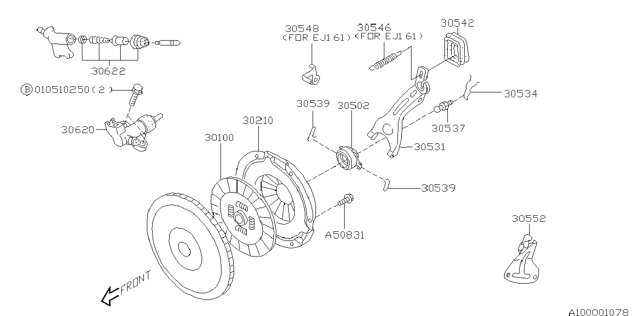 Subaru 30210-AA510 - Potisna Ploča kvacila www.molydon.hr