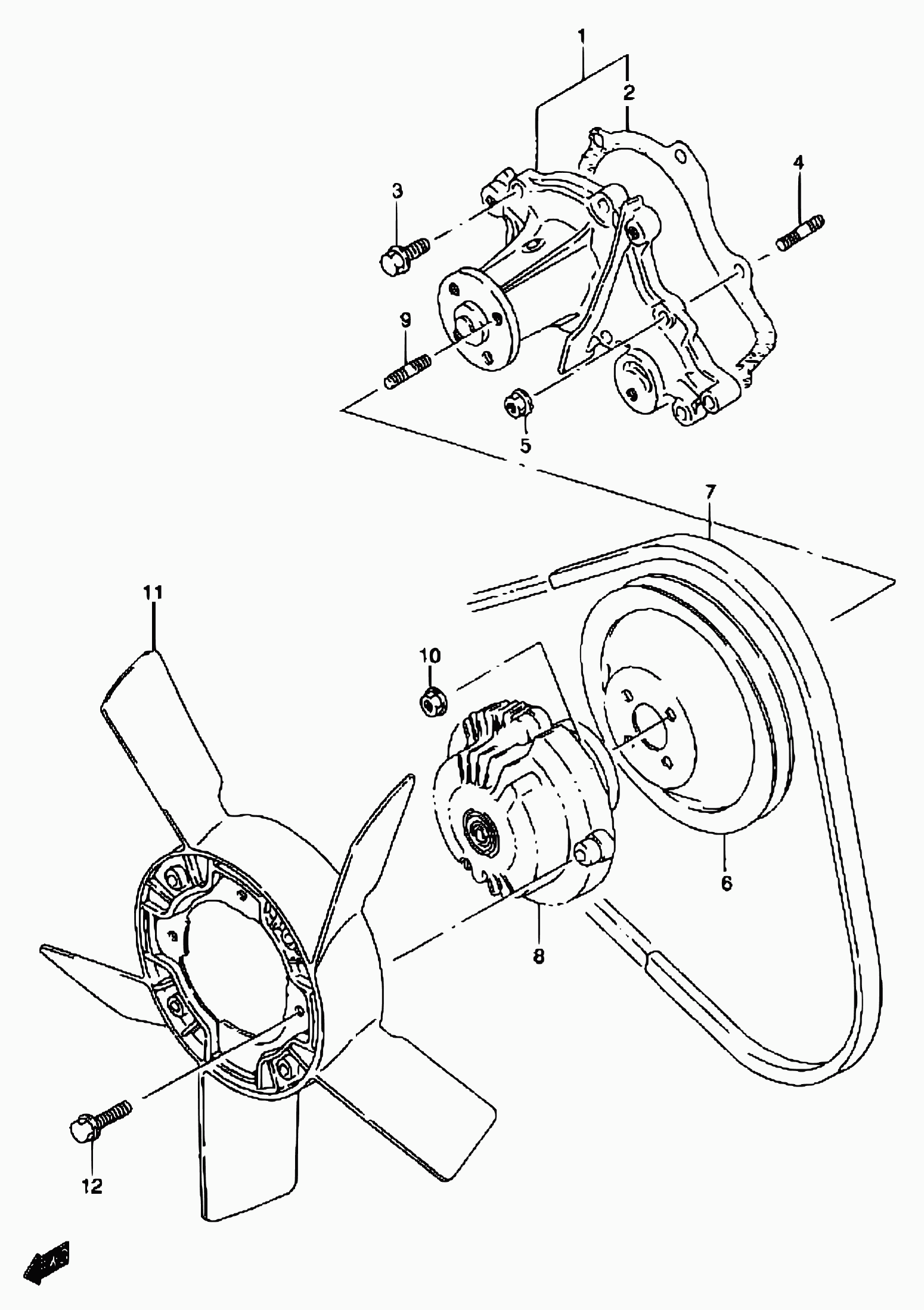 Suzuki 17120-81A00 - Kvačilo, ventilator hladnjaka www.molydon.hr