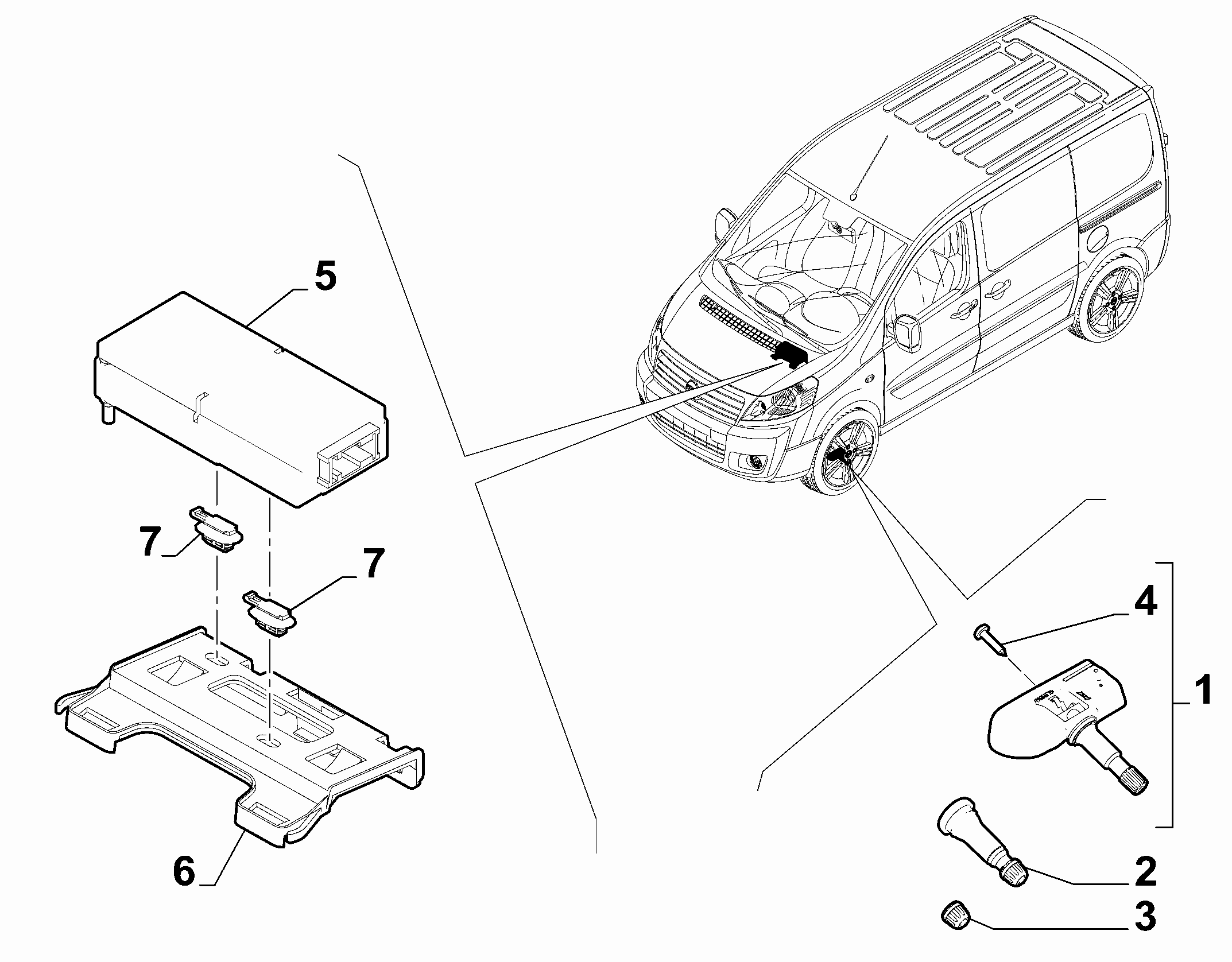 PEUGEOT 9808859080 - Senzor kotača, sistem za kontrolu pritiska u pneumaticima www.molydon.hr