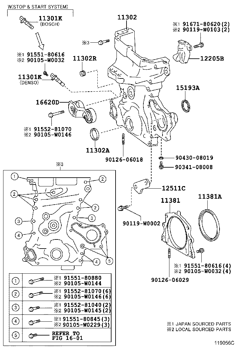 Daihatsu 16620-0Q010 - Vodeći valjak , klinasti rebrasti remen  www.molydon.hr