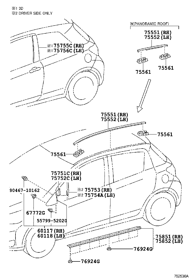 TOYOTA 9046710162 - Kopča ukrasna/zaštitna lajsna www.molydon.hr