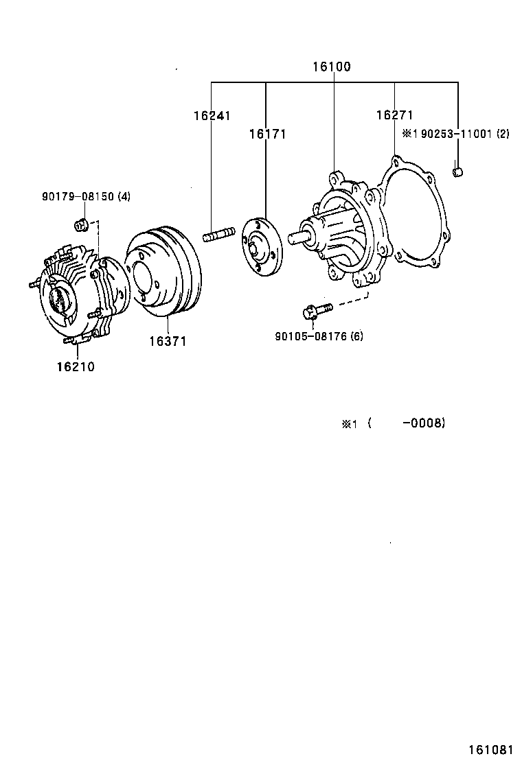 AISIN 16100-59257 - PUMP ASSY, ENGINE WATER www.molydon.hr