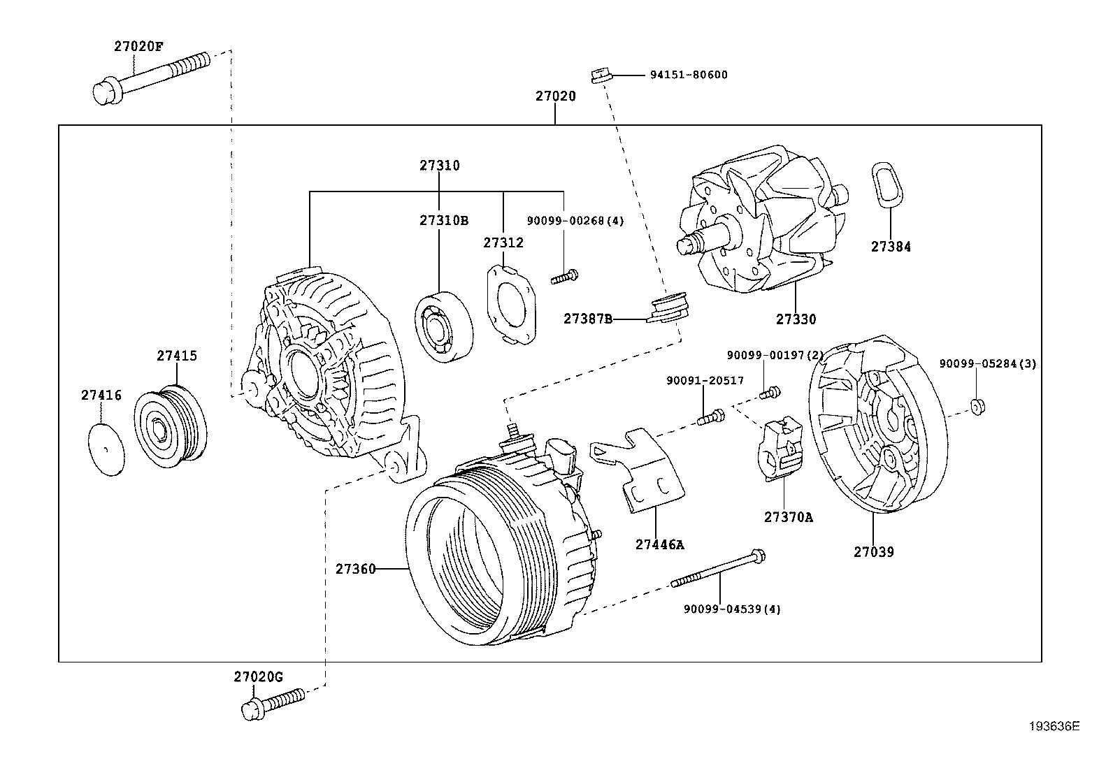 LEXUS 27415-0W041 - Remenica, alternator www.molydon.hr