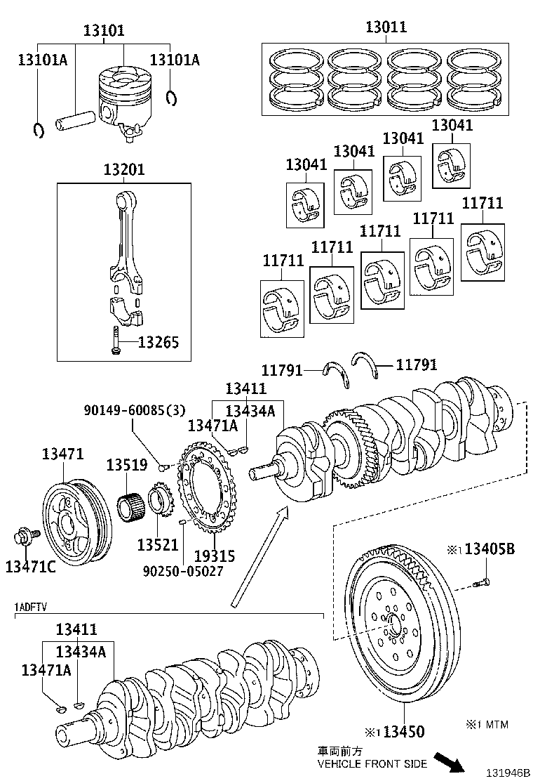 TOYOTA 13450-0R030 - Zamašnjak www.molydon.hr