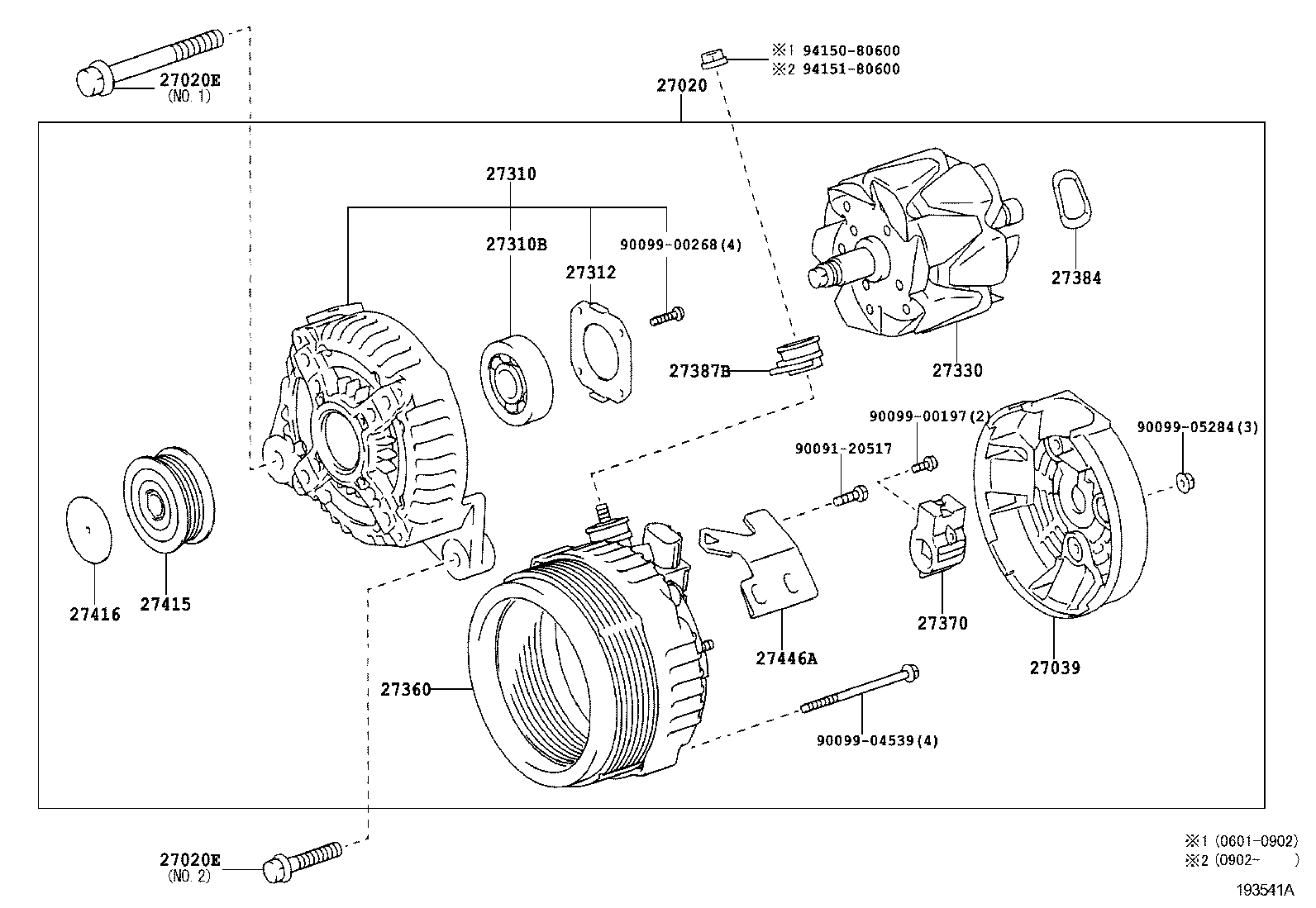 TOYOTA 2706028310 - Alternator www.molydon.hr