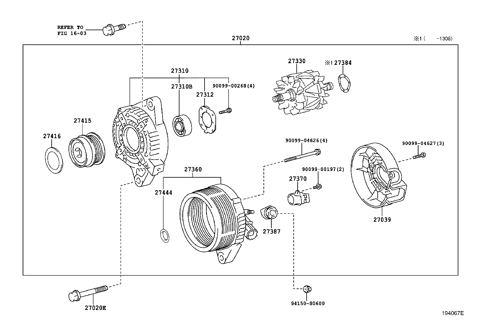 LEXUS 27060-37210 - Remenica, alternator www.molydon.hr