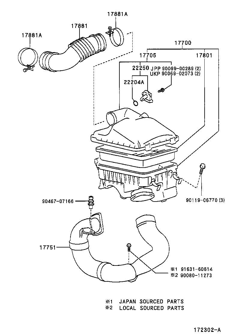 TOYOTA 17801-02080 - Filter za zrak www.molydon.hr