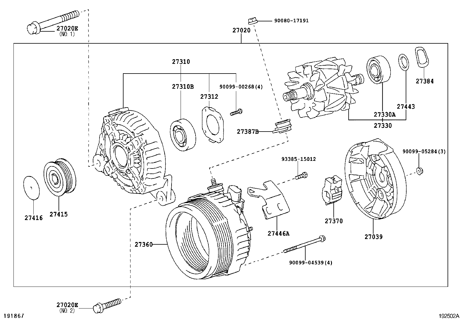 TOYOTA 270600H110 - Alternator www.molydon.hr