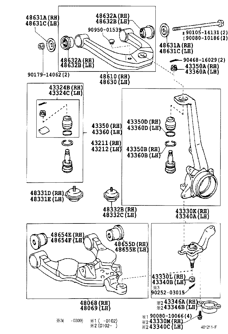 TOYOTA 48610-34010 - Rame, Nezavisna poluga za ovjes kotača www.molydon.hr