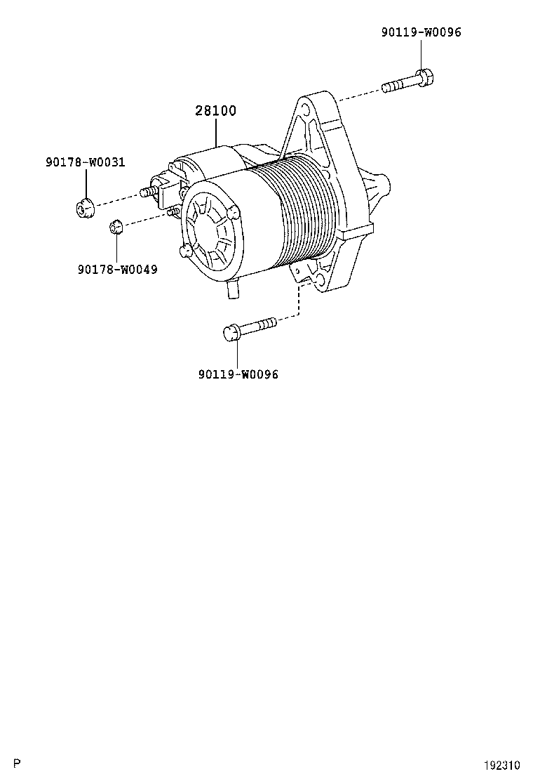 TOYOTA 28100-0Q012 - Starter www.molydon.hr