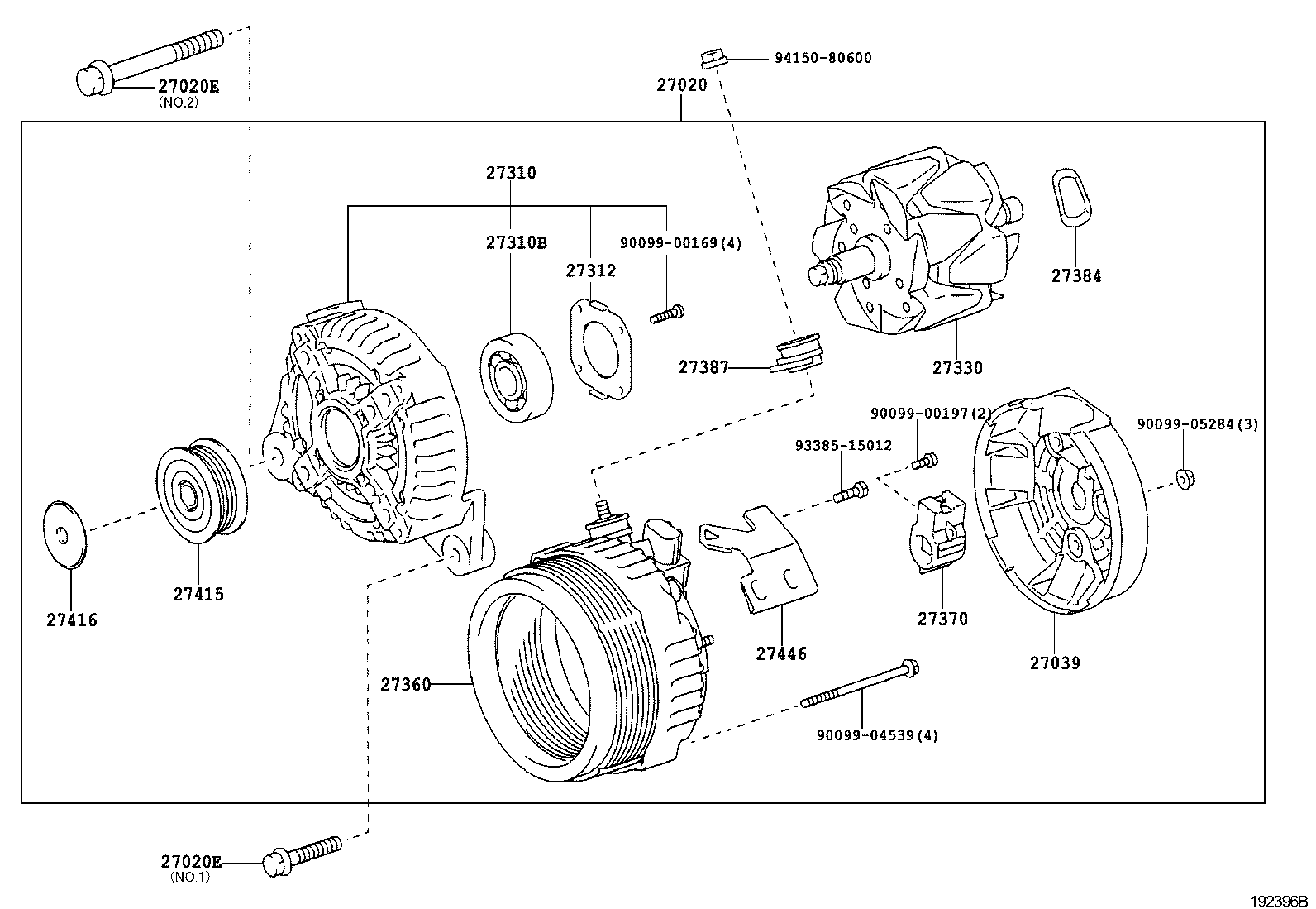 TOYOTA 27416-0W020 - Remenica, alternator www.molydon.hr