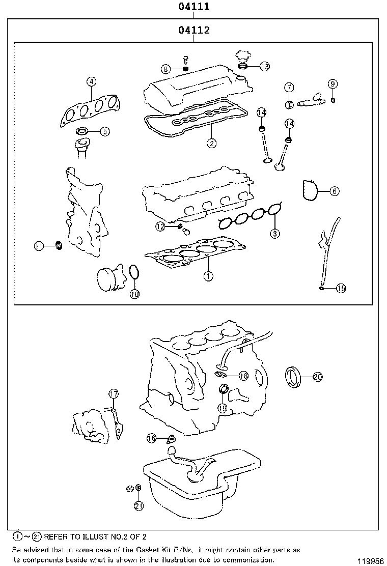 TOYOTA 04112-22080 - Garnitura brtvi, glava cilindra www.molydon.hr