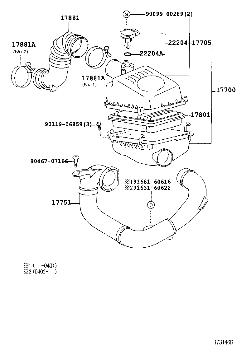 LEXUS 17700-22120 - CLEANER ASSY, AIR www.molydon.hr