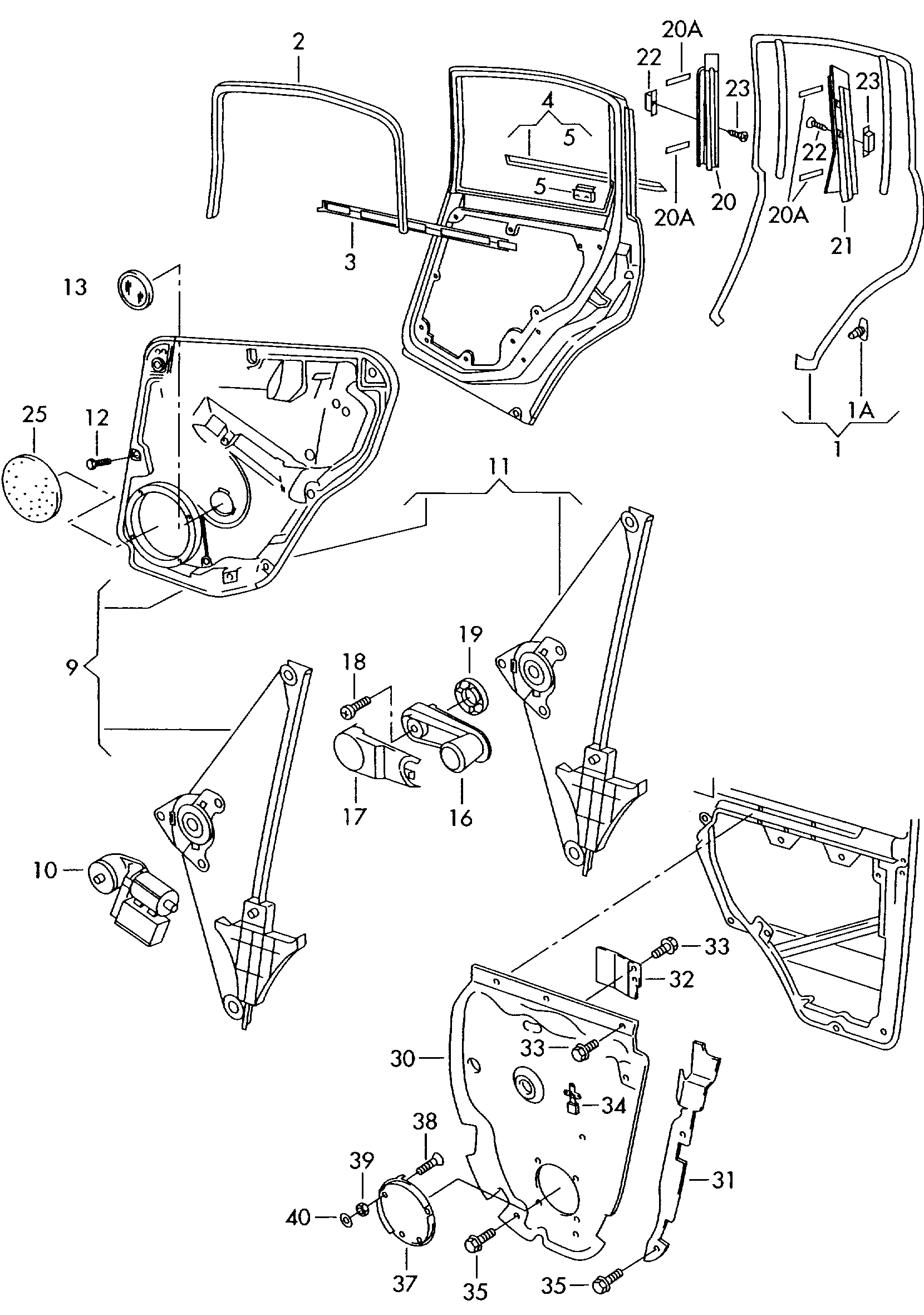 VAG 3B5 839 461 A - Škare | podizač prozorskog stakla www.molydon.hr