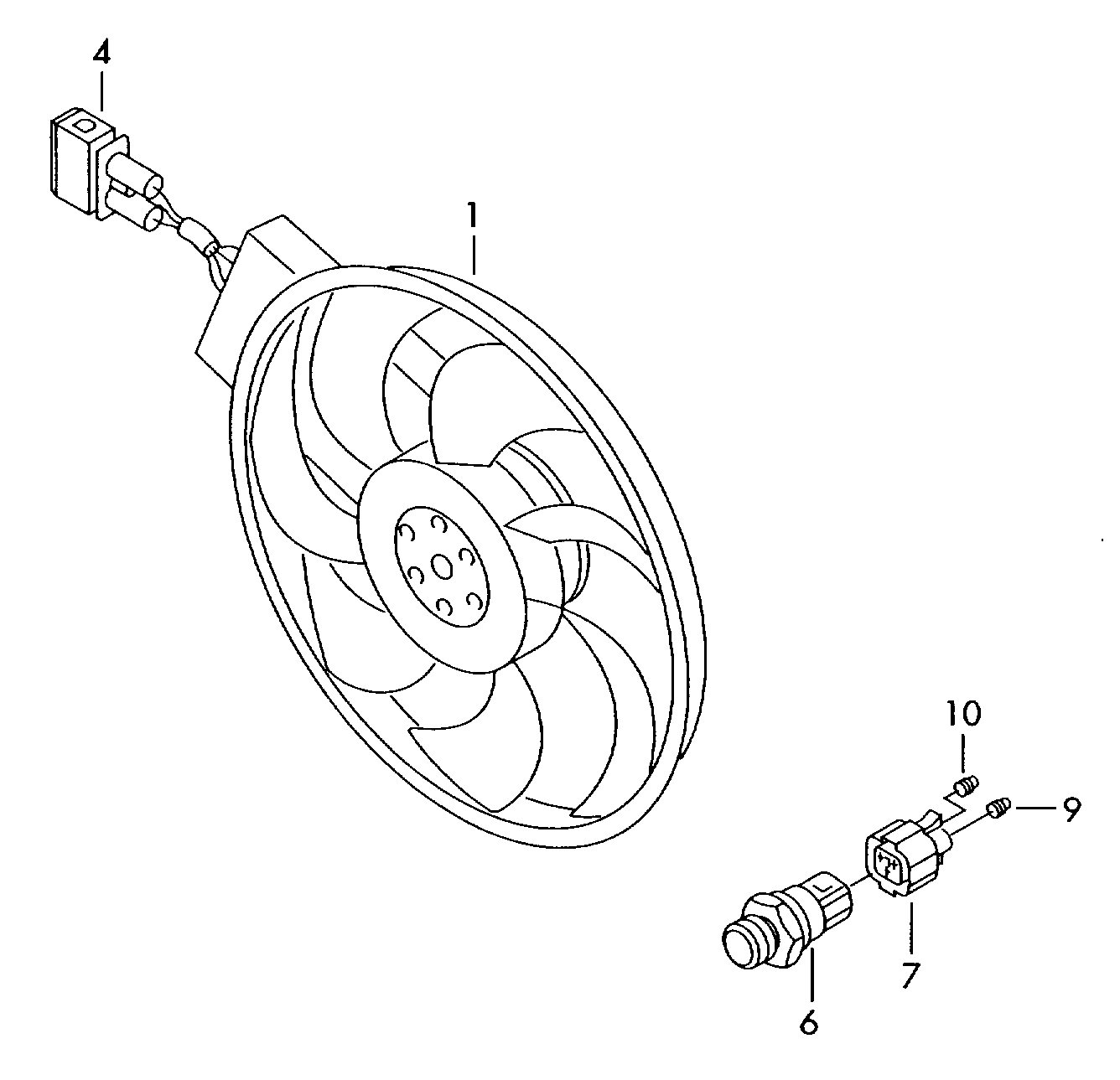 Seat 7L0959455F - Ventilator, hladjenje motora www.molydon.hr