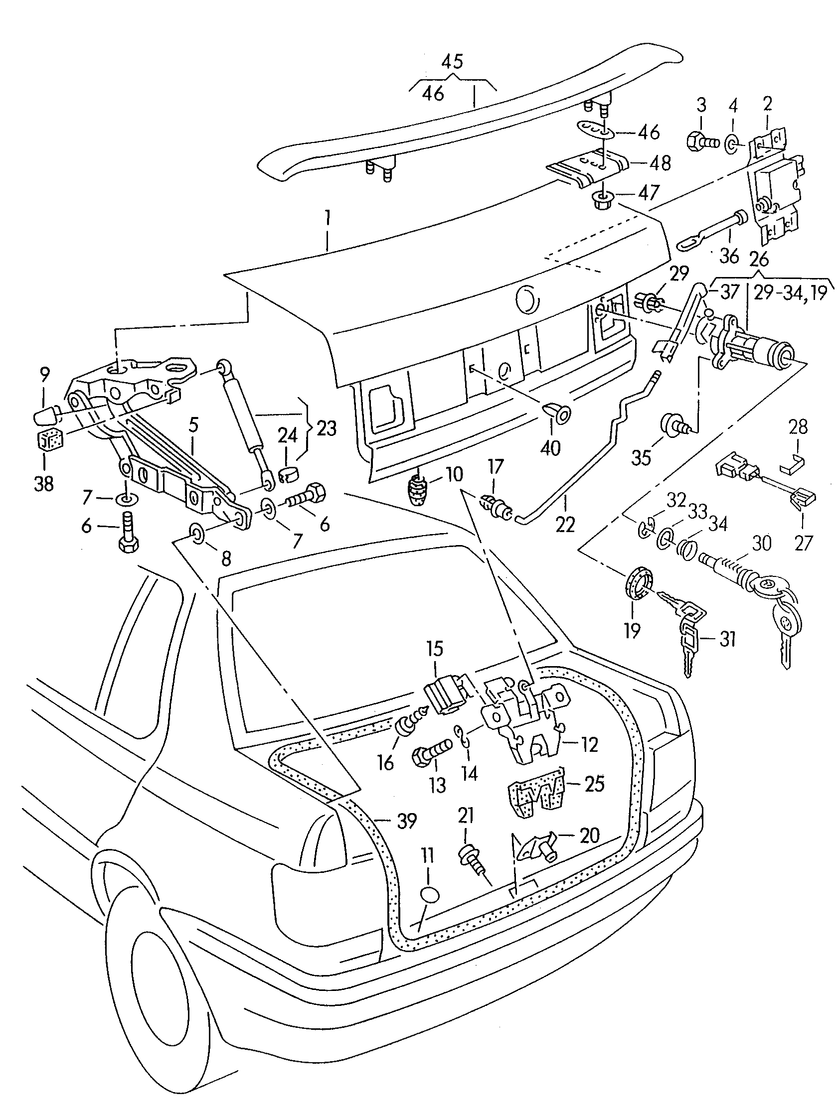 VAG 1H5 827 550B - Plinski amortizer, prtljaznik/utovarni prostor www.molydon.hr