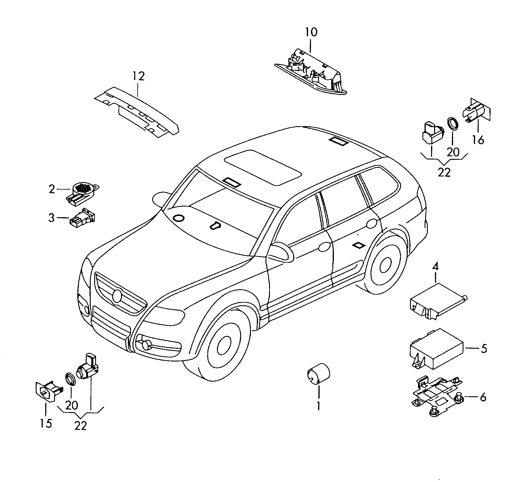 VW 1J0 998 275 B - Senzor, Pomoć za parkiranje www.molydon.hr