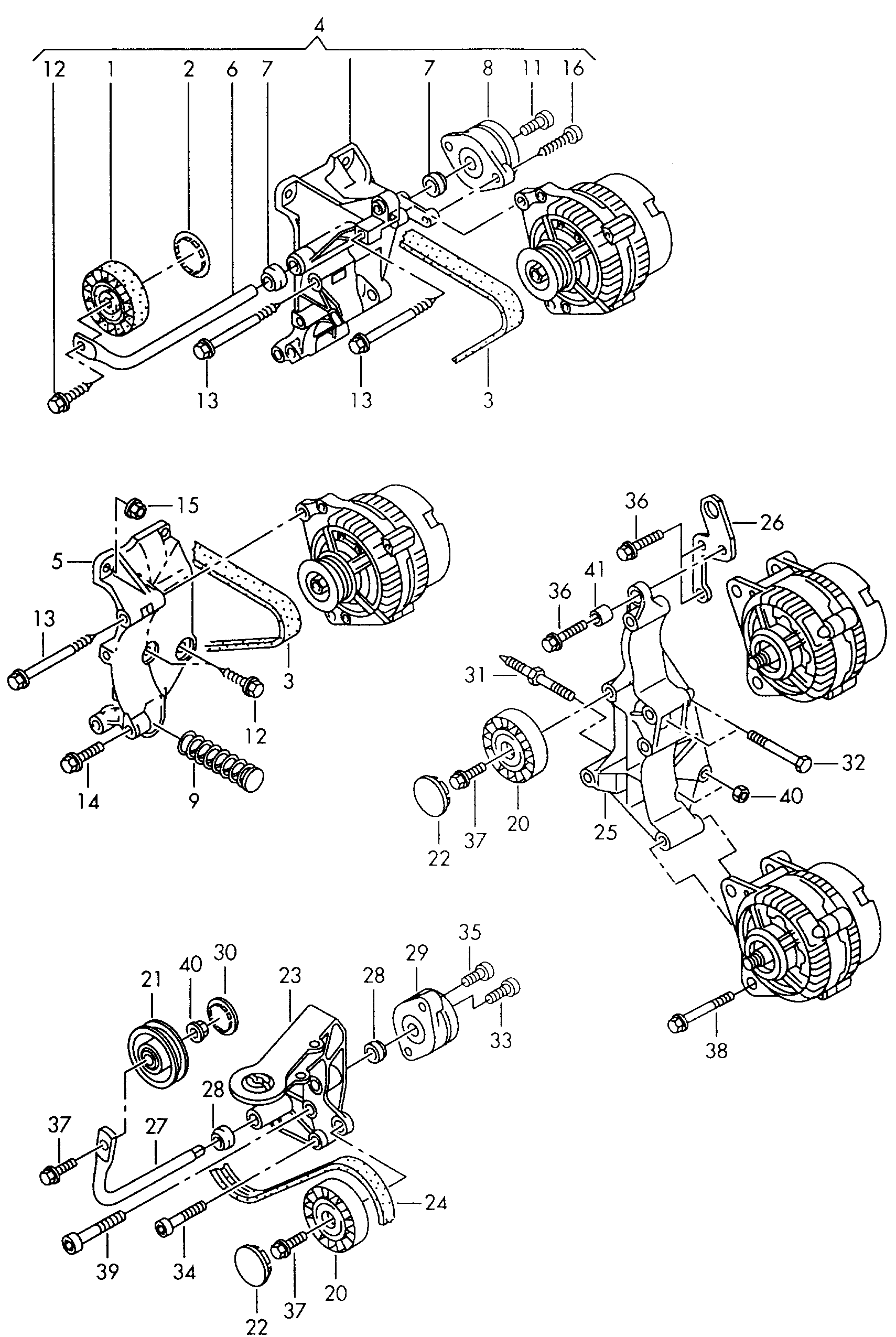 Seat 074 145 278 D - Vodeći valjak , klinasti rebrasti remen  www.molydon.hr