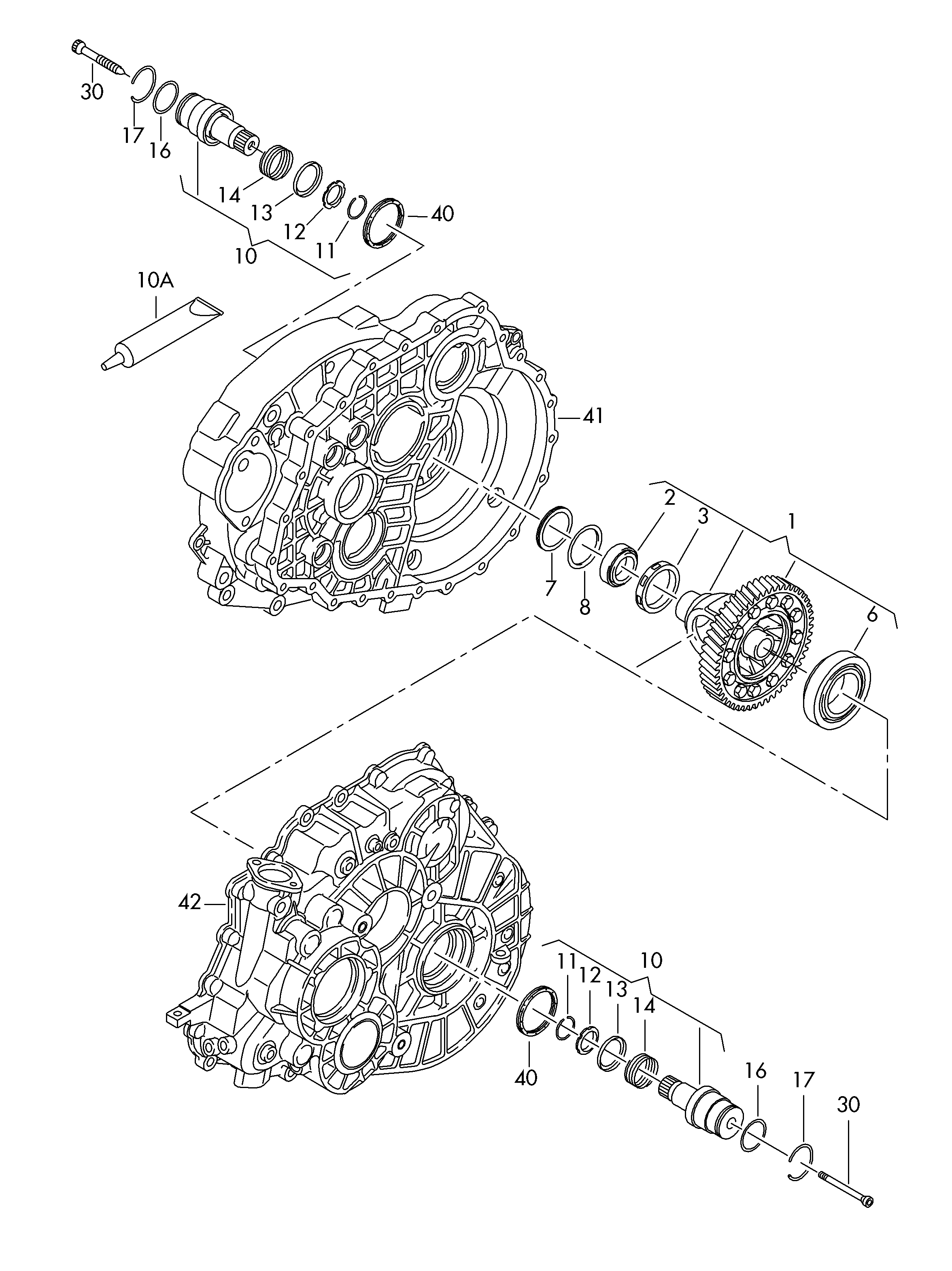 Seat 0A6 409 343 C - Izlazno osovina, diferencijal www.molydon.hr