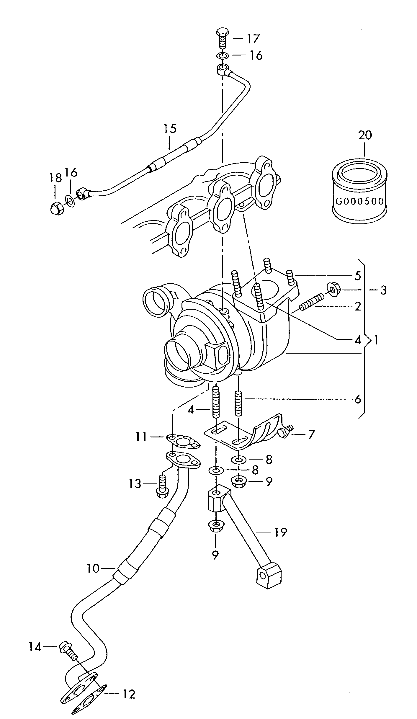 Seat 074 145 771 L - Cijevovod  za ulje, punjač www.molydon.hr