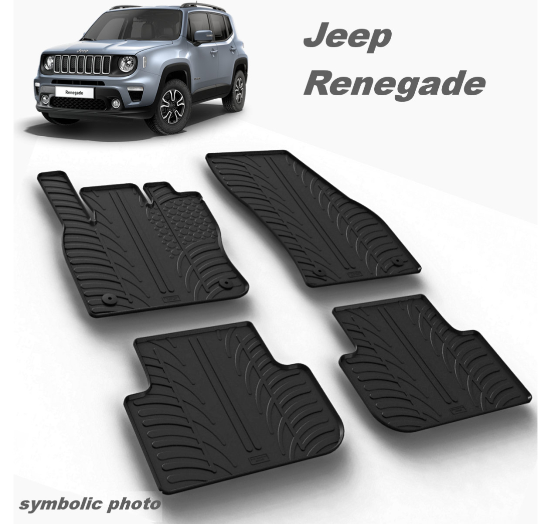 GUMENI AUTO TEPISI ZA JEEP RENEGADE - KOMPLET PREDNJI I ZADNJI