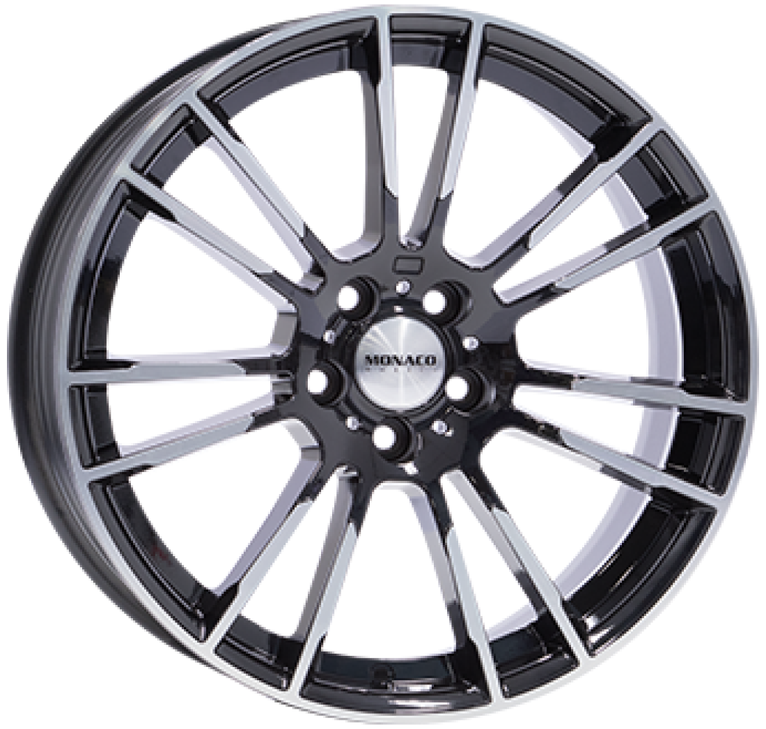 8,0X18 MONACO WHEELS MC8 5/112 ET30 CH66,6 8,0 18 30 5X112 MONACO WHEELS 66,6 Gloss Black / Polished